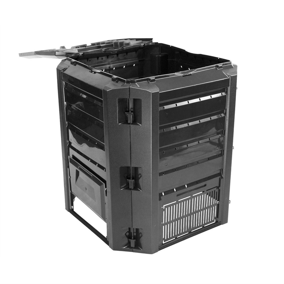 FastFurnishings Black Composter 100-Gallon Compost Bin for Home Composting