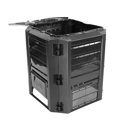 FastFurnishings Black Composter 100-Gallon Compost Bin for Home Composting