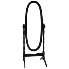 FastFurnishings Black Oval Cheval Mirror Freestanding Floor Mirror