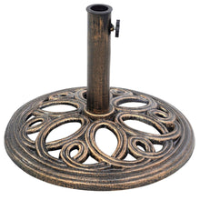 FastFurnishings Bronze Finish Cast Iron Round Umbrella Stand Base