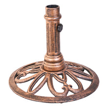 FastFurnishings Bronze Finish Outdoor Cast Iron Patio Umbrella Base