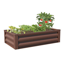 FastFurnishings Brown Powder Coated Metal Raised Garden Bed Planter Made In USA