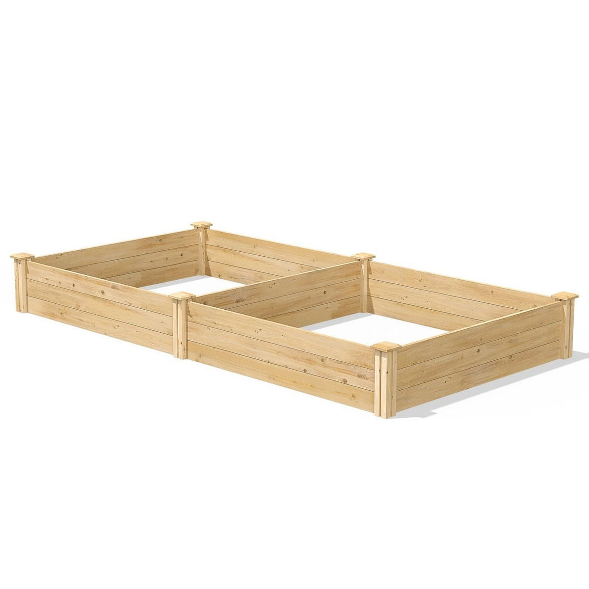 FastFurnishings Cedar 4ft x 8ft x 10.5in Raised Garden Bed - Made in USA
