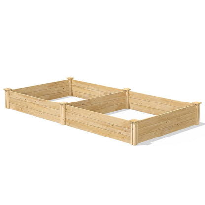 FastFurnishings Cedar 4ft x 8ft x 10.5in Raised Garden Bed - Made in USA