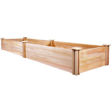 FastFurnishings Cedar Wood 2-Ft x 8-Ft Outdoor Raised Garden Bed Planter Frame - Made in USA