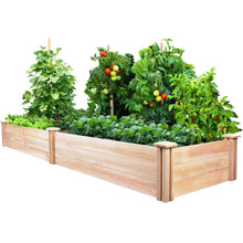 FastFurnishings Cedar Wood 2-Ft x 8-Ft Outdoor Raised Garden Bed Planter Frame - Made in USA