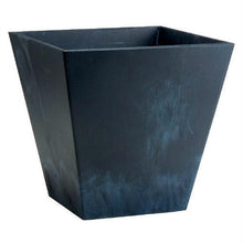 FastFurnishings Contemporary 12-inch Square Planter in Black Plastic