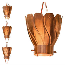 FastFurnishings Copper 8.5 Ft Floral Petal Cups Rain Chain