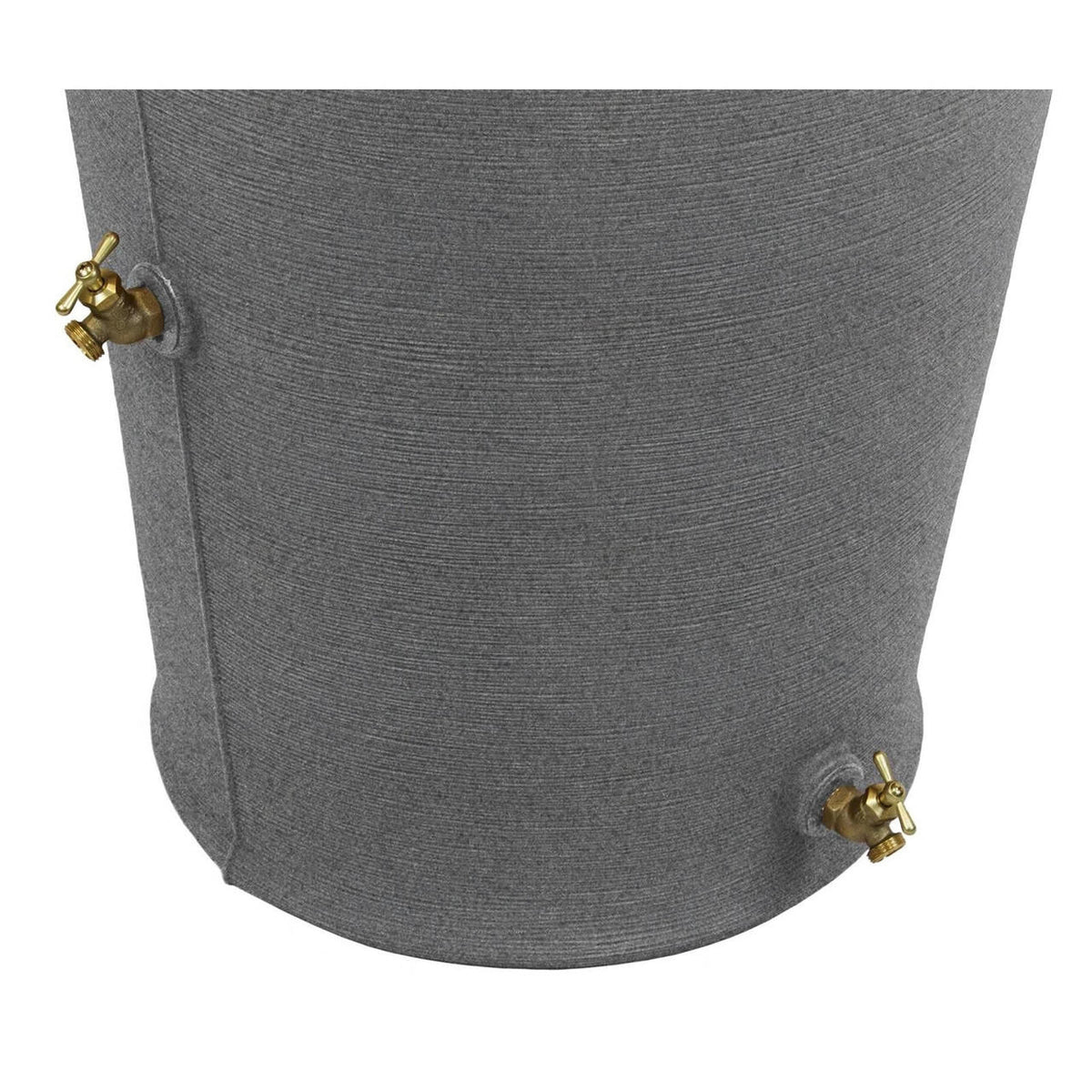 FastFurnishings Dark Grey Granite 50-Gallon Plastic Urn Rain Barrel with Planter Top