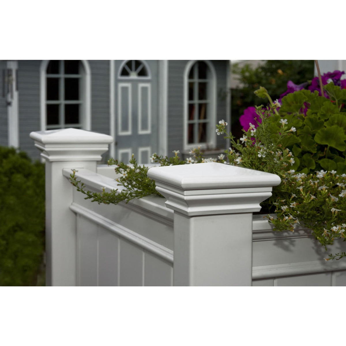 FastFurnishings Elevated Planter Raised Grow Bed in White Vinyl