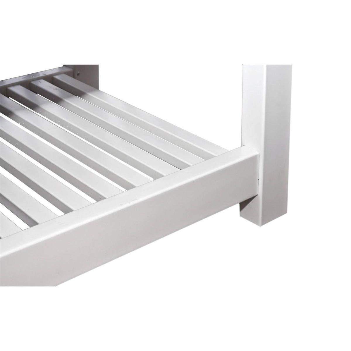 FastFurnishings Elevated Planter Raised Grow Bed in White Vinyl