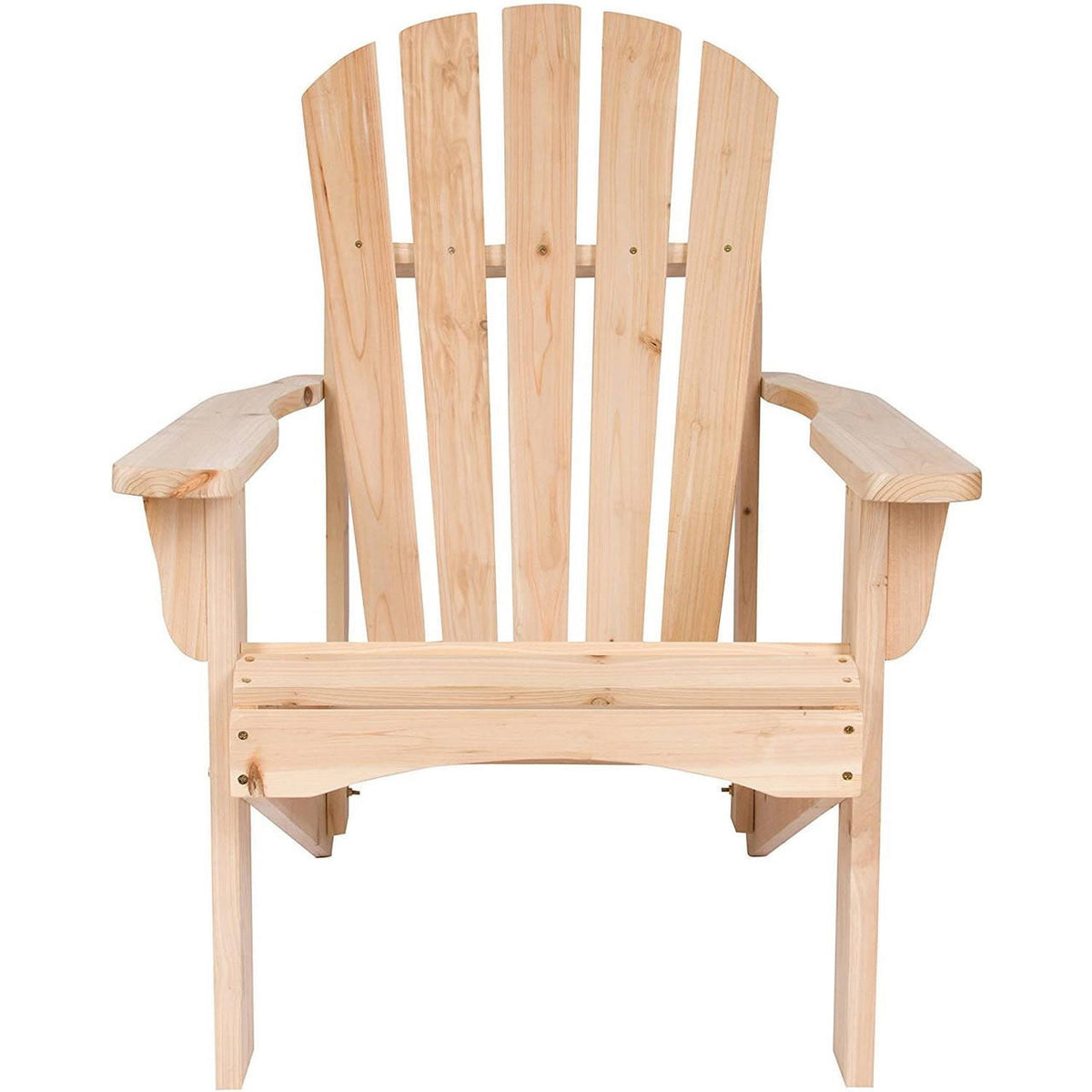FastFurnishings Ergonomic Natural Cedar Wood Adirondack Chair