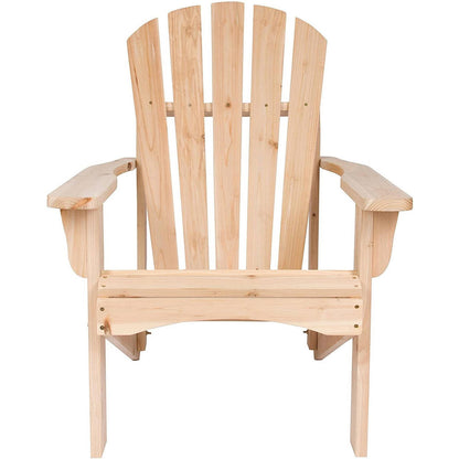 FastFurnishings Ergonomic Natural Cedar Wood Adirondack Chair