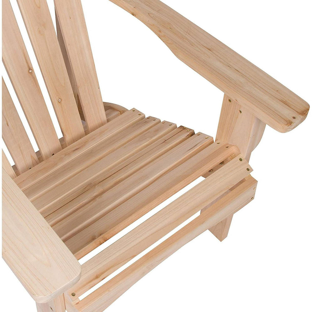 FastFurnishings Ergonomic Natural Cedar Wood Adirondack Chair