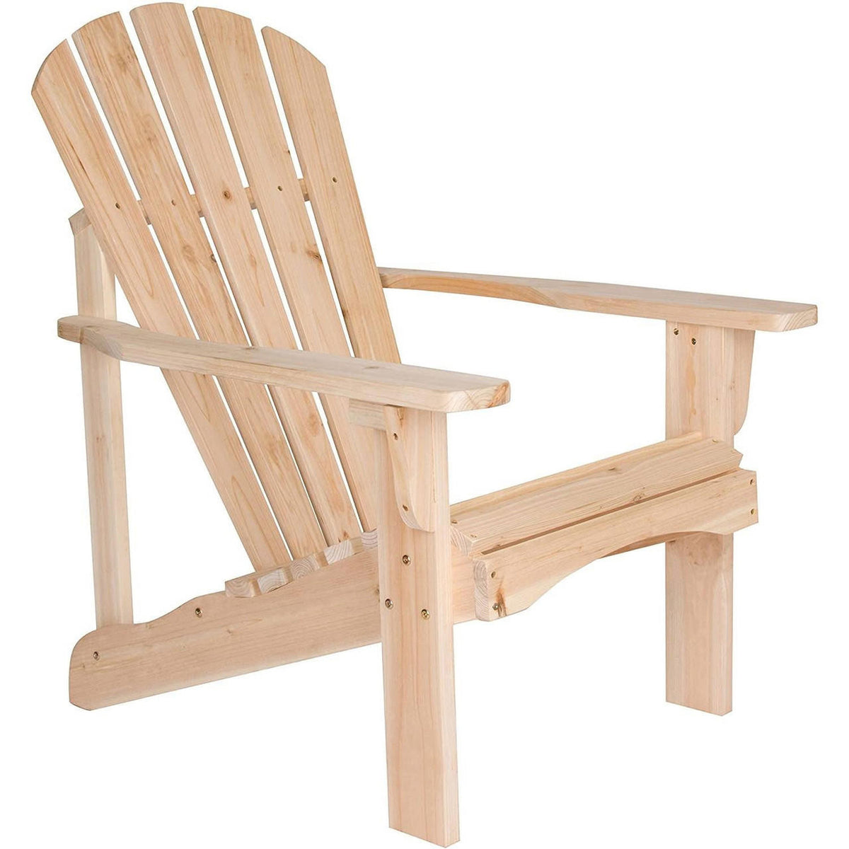 FastFurnishings Ergonomic Natural Cedar Wood Adirondack Chair