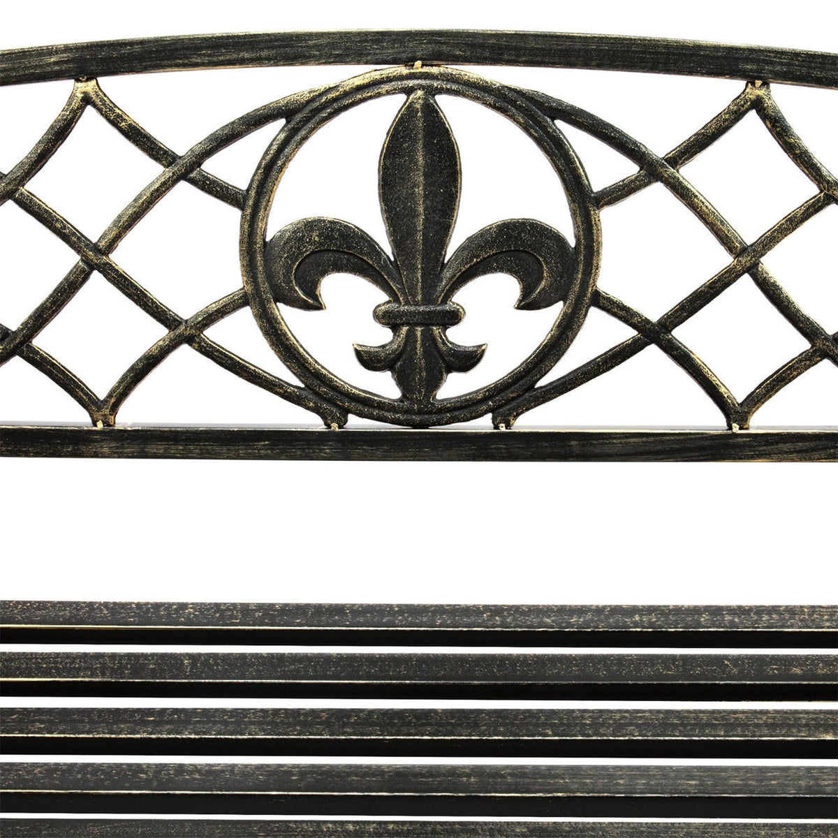 FastFurnishings Farm Home Bronze Sturdy 2 Seat Porch Swing Bench Scroll Accents