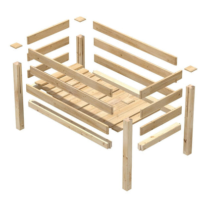 FastFurnishings Farmhouse 24-in x 48-in x 31-in Cedar Elevated Victory Garden Bed - Made in USA