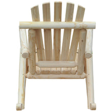 FastFurnishings FarmHouse Classical Fir Wood Rocking Adirondack Chair Natural - Set of 2