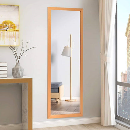 FastFurnishings Gold Full Length Bedroom Mirror with Over the Door or Wall Mounted Design