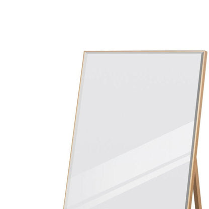 FastFurnishings Gold Large Full Length Leaning Wall or Hanging Mirror