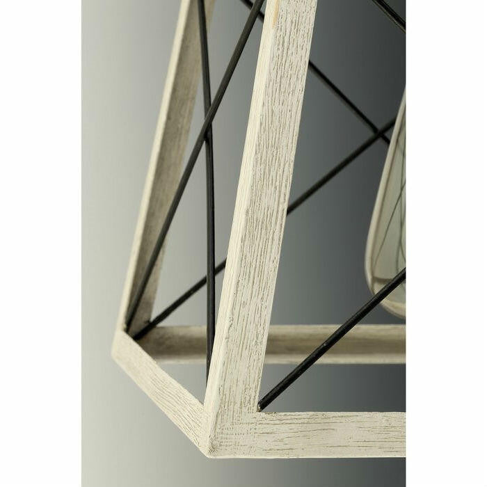 FastFurnishings Graphite Dimmable Farm Home Light Lantern Geometric Chandelier