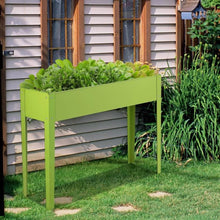 FastFurnishings Green Heavy Duty Galvanized Steel Outdoor Elevated Raised Garden Planter