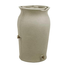 FastFurnishings Grey SandStone 50-Gallon Plastic Urn Rain Barrel with Planter Top