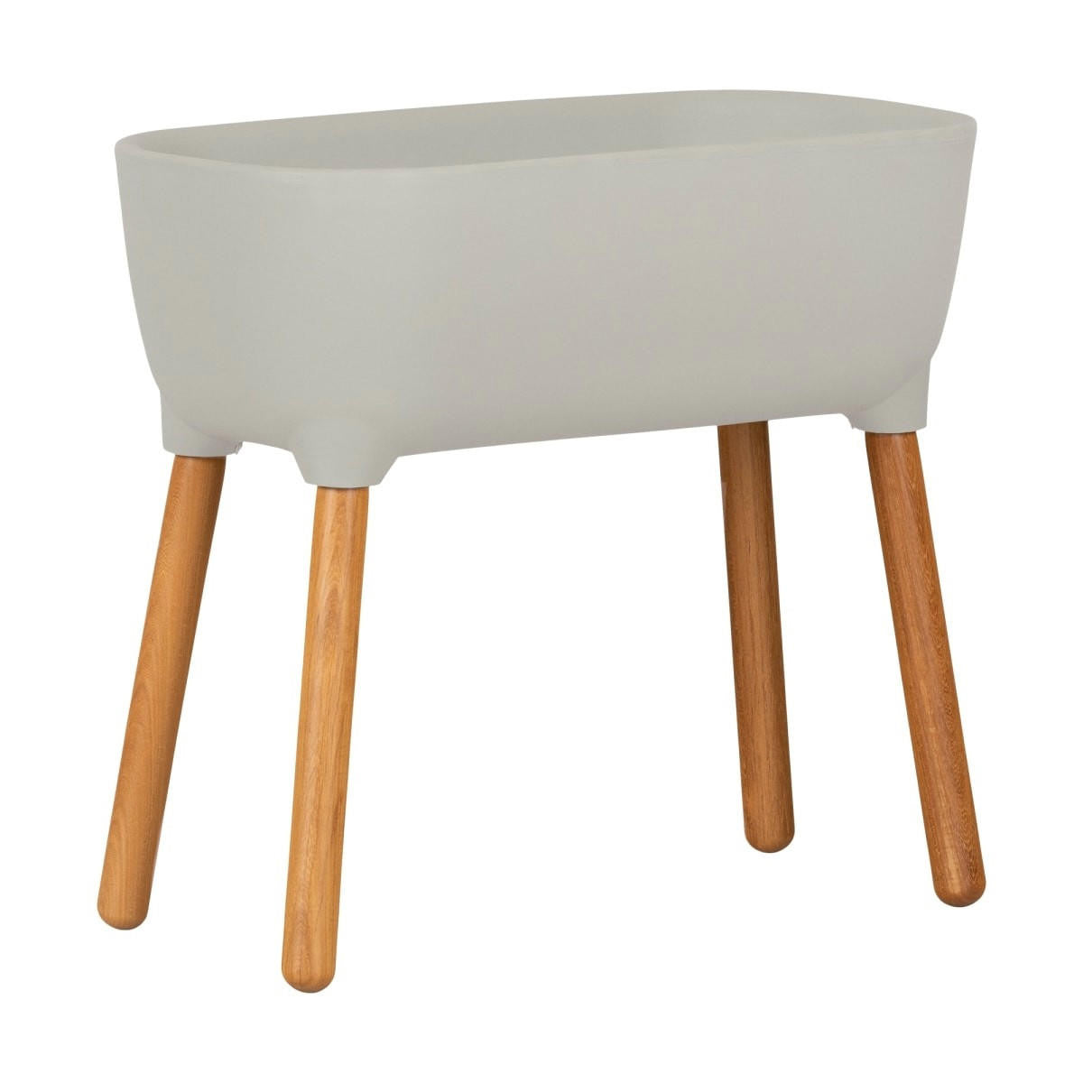 FastFurnishings Grey Scandinavian Elevated Raised Smart Drainage Planter Bed
