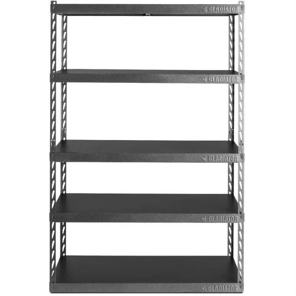 FastFurnishings Heavy Duty 48-inch Wide 5-Shelf Metal Shelving Unit