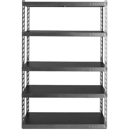 FastFurnishings Heavy Duty 48-inch Wide 5-Shelf Metal Shelving Unit