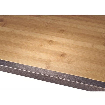 FastFurnishings Heavy Duty 5-Shelf Steel Frame Shelving Unit with Bamboo Shelves