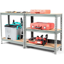 FastFurnishings Heavy Duty 60 inch Adjustable 5-Shelf Metal Storage Rack in Gray