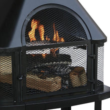 FastFurnishings Heavy Duty Steel Wood Burning Pagoda Chiminea