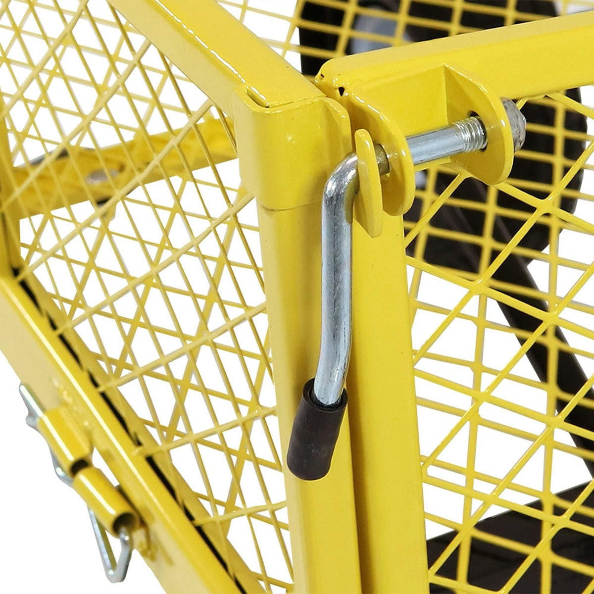 FastFurnishings Heavy Duty Yellow Wheelbarrow Steel Log Garden Cart