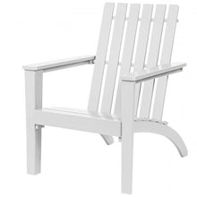 FastFurnishings Indoor/Outdoor Acacia Wood Adirondack Lounge Armchair - White