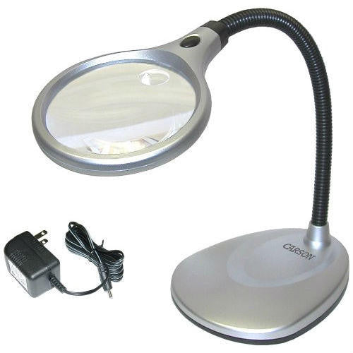 FastFurnishings LED Illuminated 2X Magnifying Glass / Desk Lamp