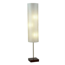 FastFurnishings Modern Asian Style Floor Lamp with White Rice Paper Shade