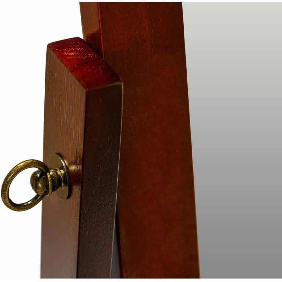 FastFurnishings Modern Full Length Freestanding Bedroom Floor Cheval Mirror in Cherry