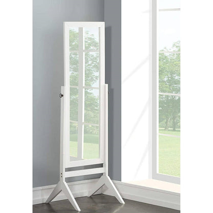 FastFurnishings Modern Full Length Freestanding Bedroom Floor Cheval Mirror in White