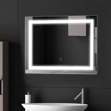 FastFurnishings Modern LED Lighted Mirror Dimmable Wall-Mounted Bathroom Vanity 27 x 20 inch