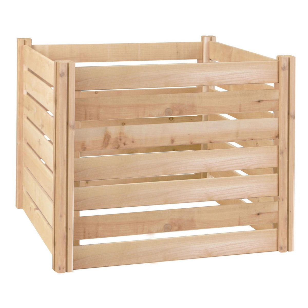 FastFurnishings Outdoor 174-Gallon Wooden Compost Bin made from Eco-Friendly Cedar Wood