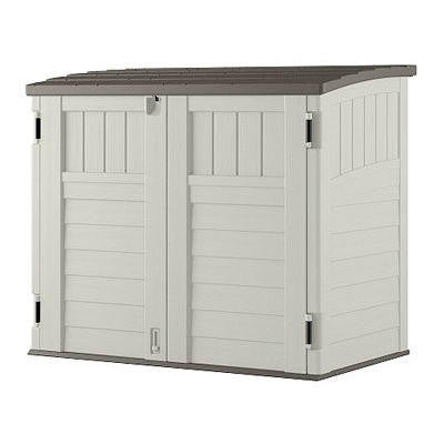 FastFurnishings Outdoor 4-ft x 2-ft Locking Storage Shed with Easy Lift Lid