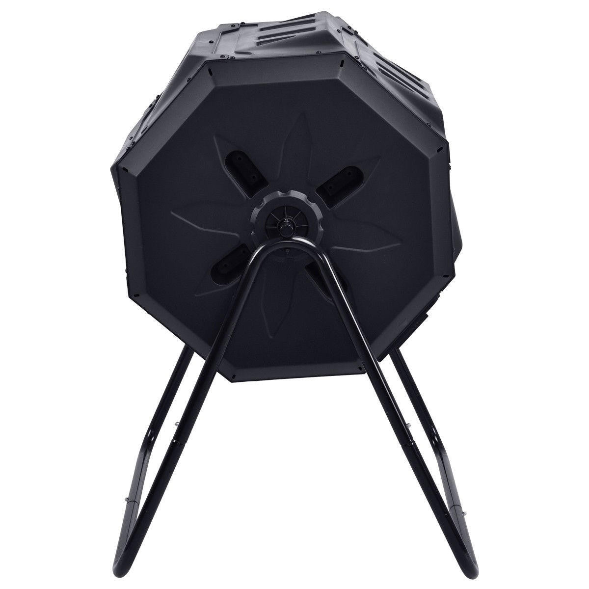FastFurnishings Outdoor 43-Gallon Compost Bin Tumbler Home Garden Composter