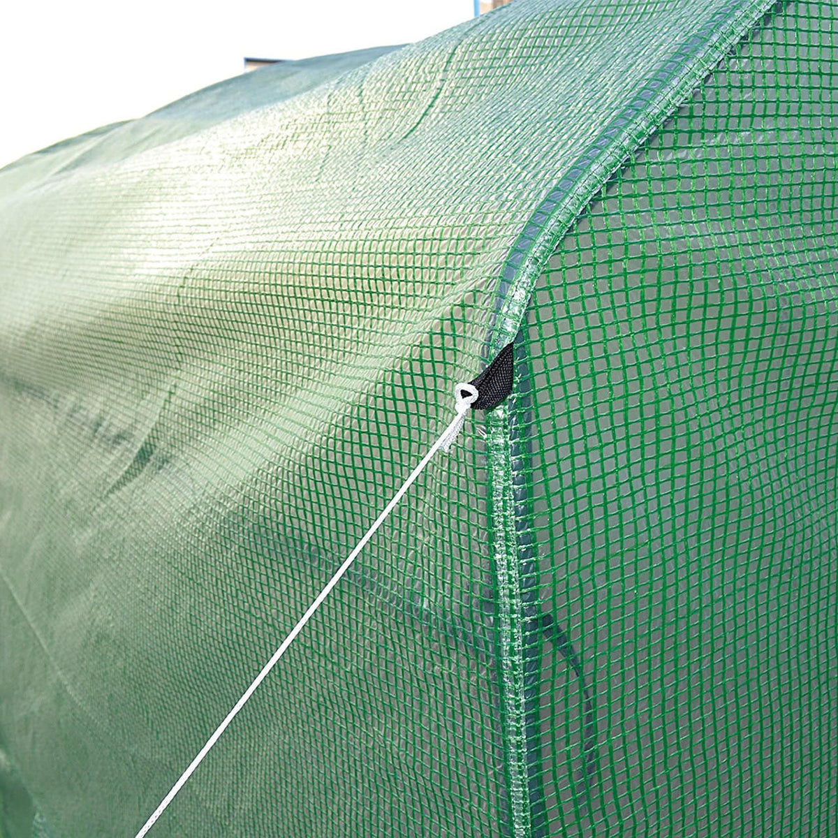 FastFurnishings Outdoor 7 x 12 Ft Greenhouse Kit with Steel Frame and Green Cover