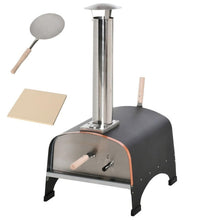 FastFurnishings Outdoor Backyard Portable Pizza Oven with Thermometer
