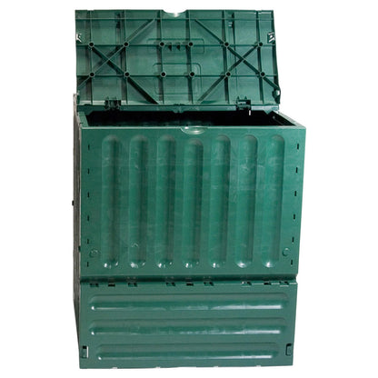FastFurnishings Outdoor Composting 110-Gallon Composter Recycle Plastic Compost Bin - Green