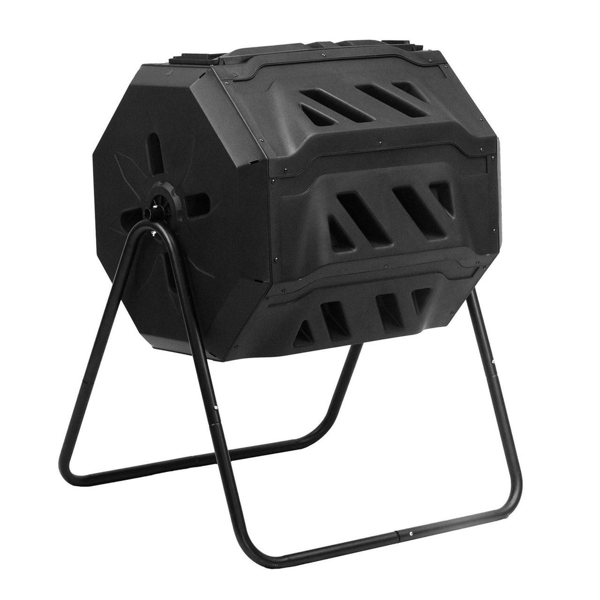 FastFurnishings Outdoor Garden 5.7 Cubic Ft Rotating Composting Bin Tumbler