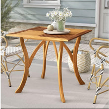 FastFurnishings Outdoor Solid Wood 31.5 inch Square Patio Dining Table