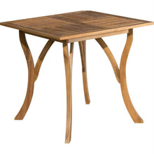 FastFurnishings Outdoor Solid Wood 31.5 inch Square Patio Dining Table