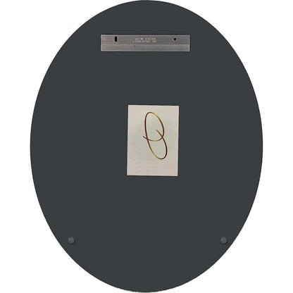 FastFurnishings Oval 36 x 24-inch Beveled Bathroom Living Room Vanity Frameless Wall Mirror